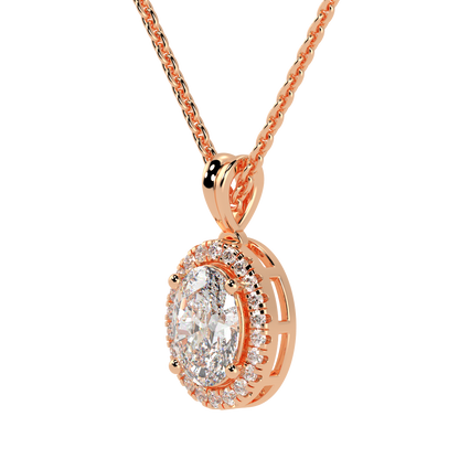 Oval Halo Pendant